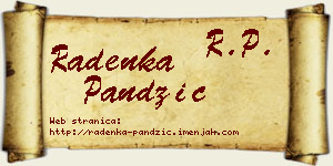Radenka Pandžić vizit kartica